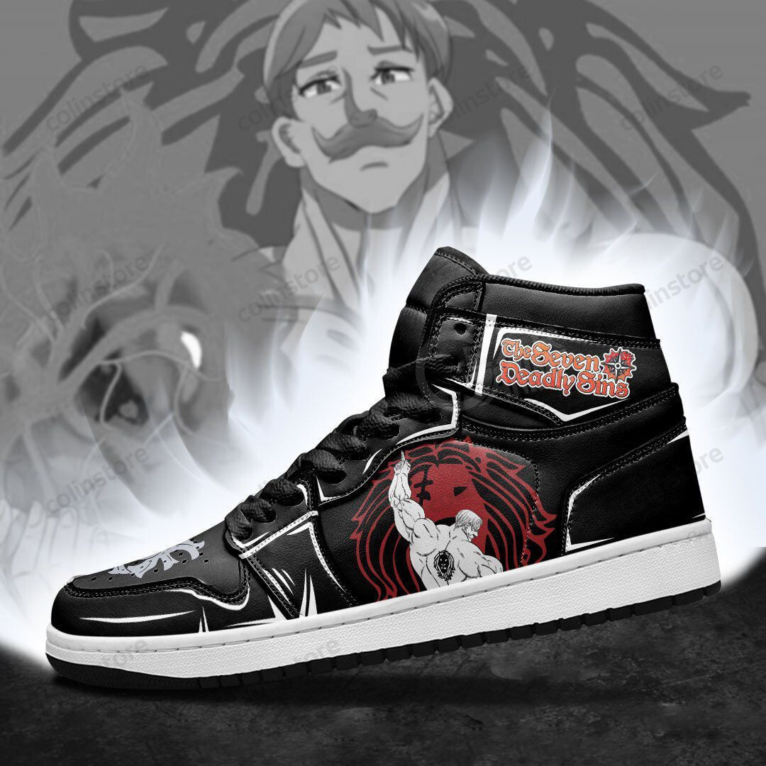 Escanor Lion’S Sin Of Pride Anime 1 High Top Air Jordan Sneaker Men And ...