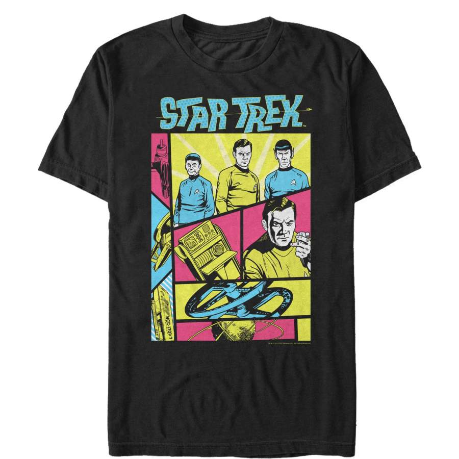 Star Trek Men’s Retro Character Frames  T Shirt