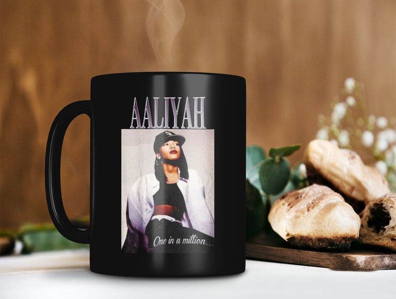 Black Mug Aaliyah One in a Million Mug Aaliyah Remembering Mug Aaliyah Dana Haughton Mug Retro Vintage Mug Premium Sublime Ceramic Coffee Mug H99