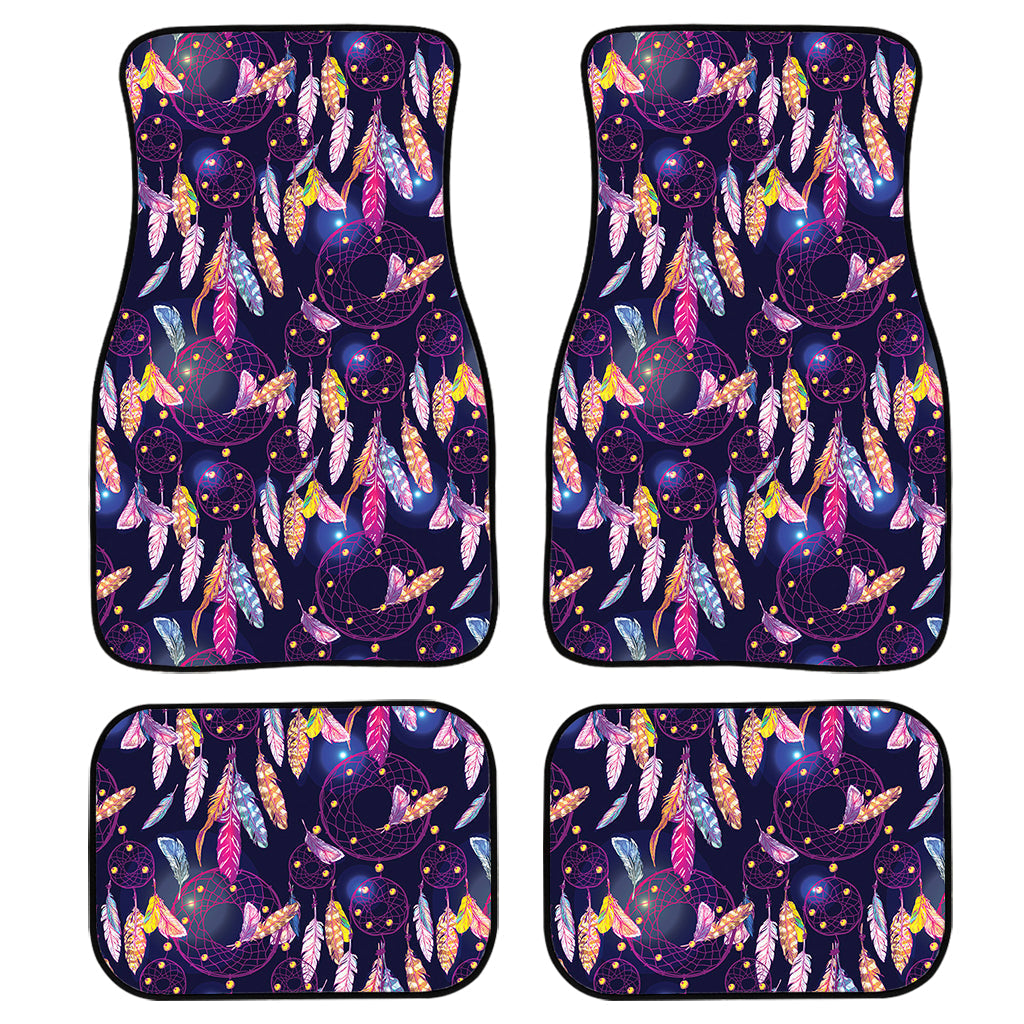 Boho Dream Catcher Pattern Print Front And Back Car Floor Mats, Front Car Mat