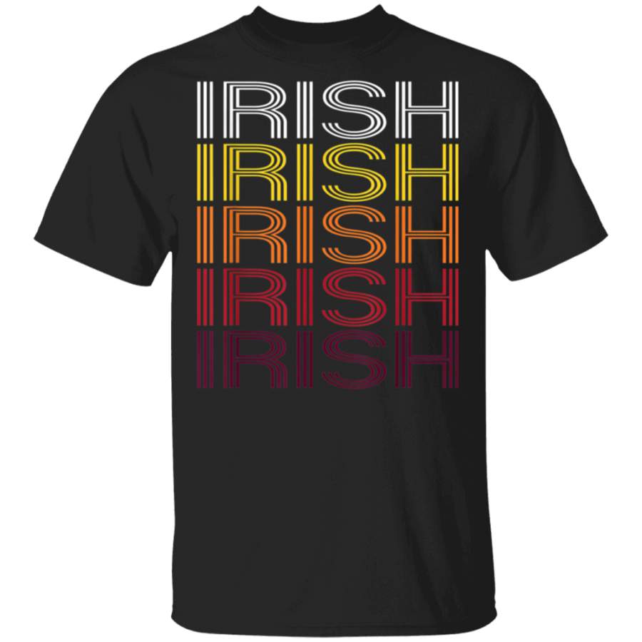 Irish Retro Wordmark Pattern – Vintage Style T-shirt