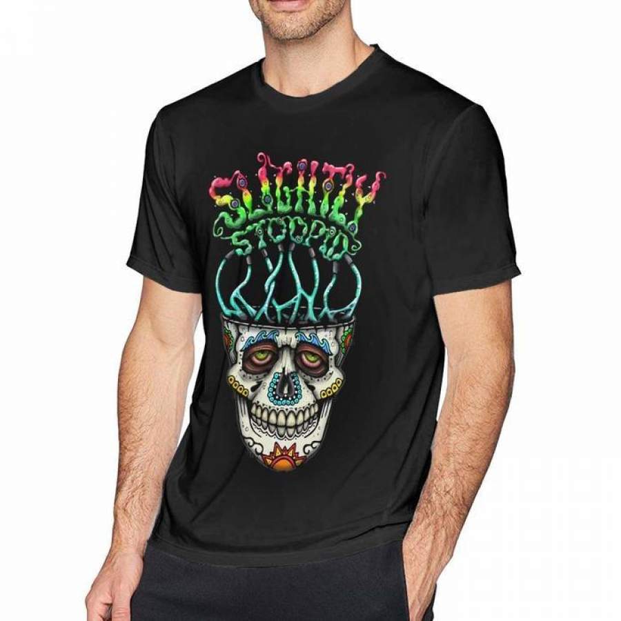 Mens Funny Slightly Stoopid  Black T-Shirt