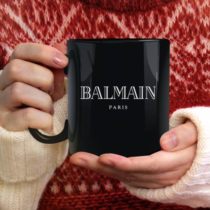 Balmain Paris Black Mug