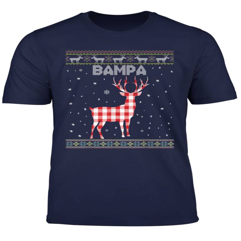 Bampa Reindeer Plaid Matching Family Ugly Sweater Christmas T Shirt