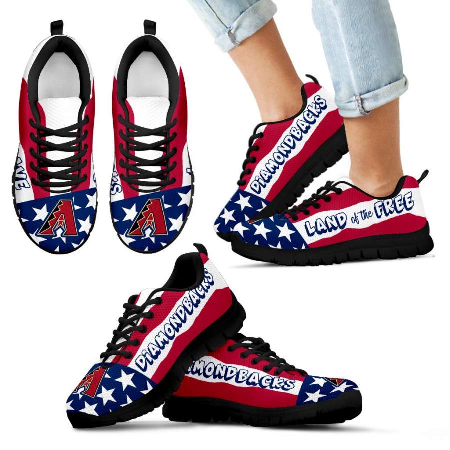 Proud Of American Flag Three Line Arizona Diamondbacks Sneakers