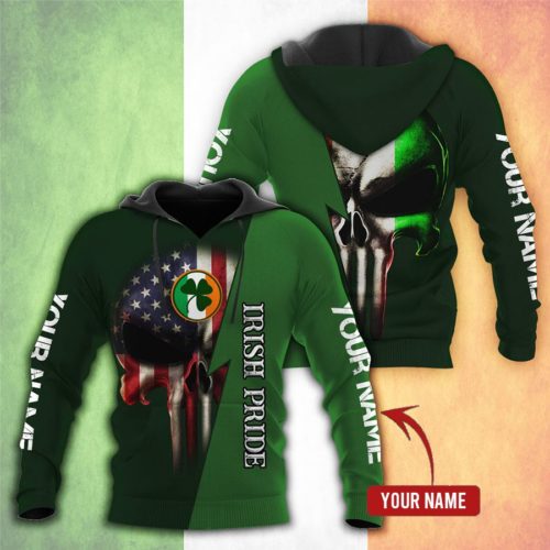 Personalized Hoodie Irish Pride St Patrick’S Day 3D Print Hoodie Saint Patrick’S Day Gift Hn