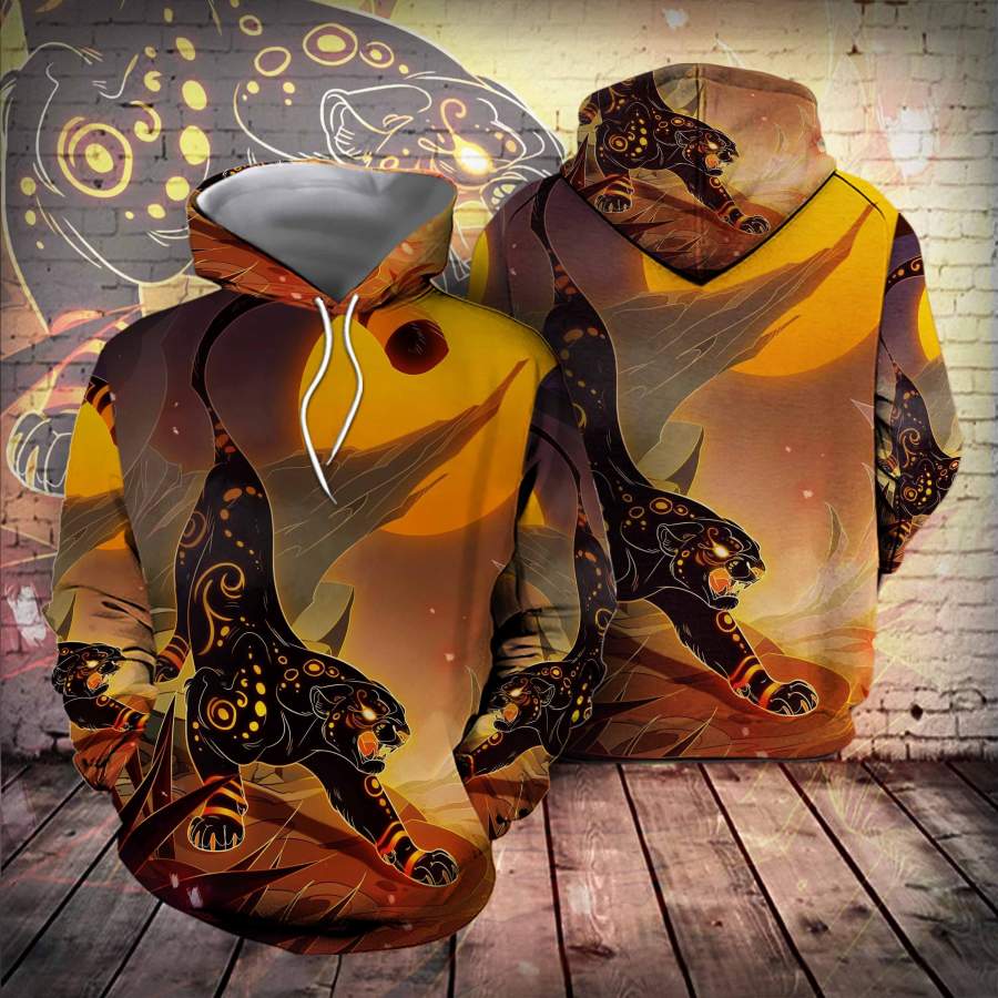 Black Tiger Tattoo Hoodie Unisex 3D All Over Print