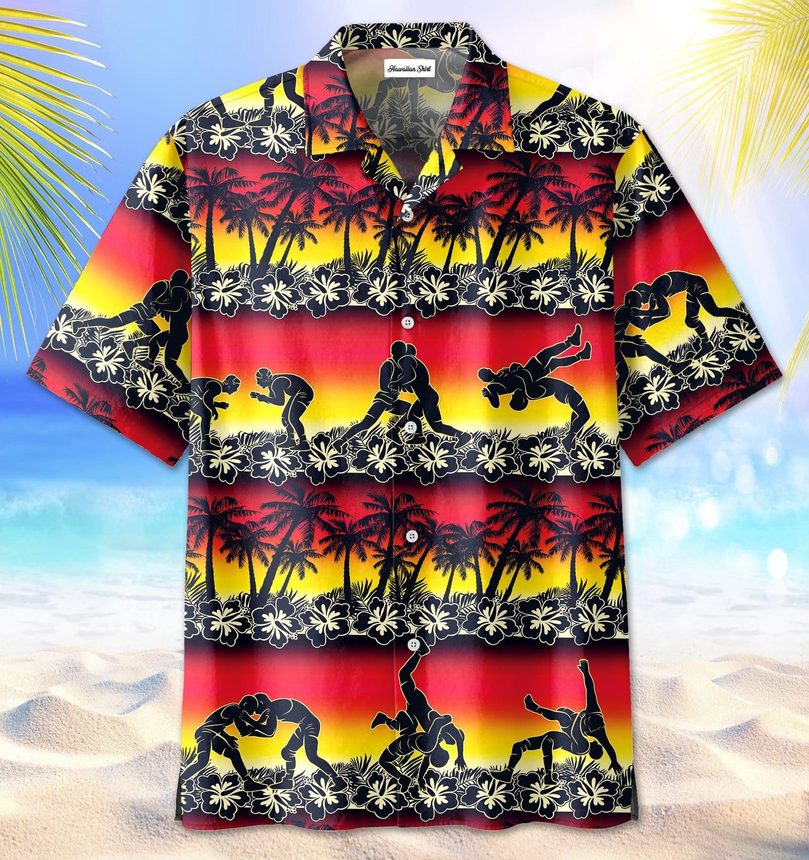 Wrestling Fate Or Strong Sunset Unisex Hawaiian Shirts – Beach Shorts #Dh