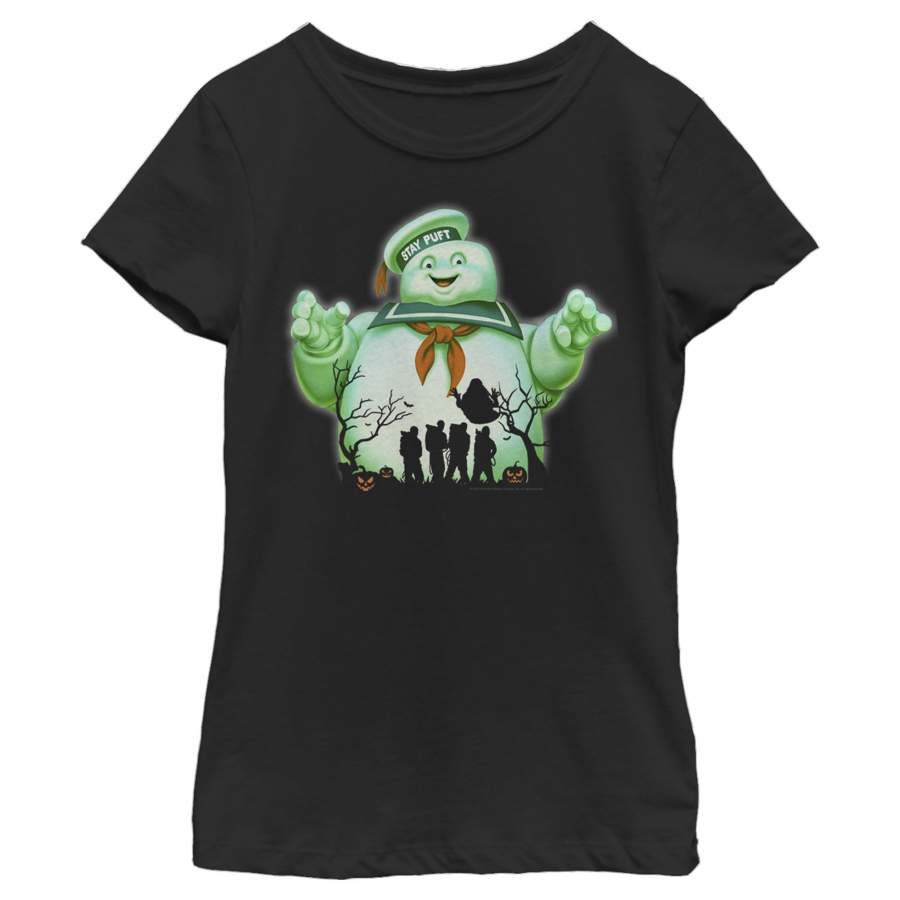 Ghostbusters Girl’s Halloween Stay Puft Marshmallow Man  T Shirt