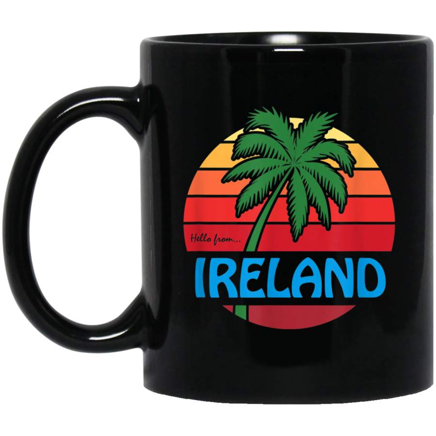 Ireland Vintage Summer Palm Tree Beach Souvenir Gift Mug