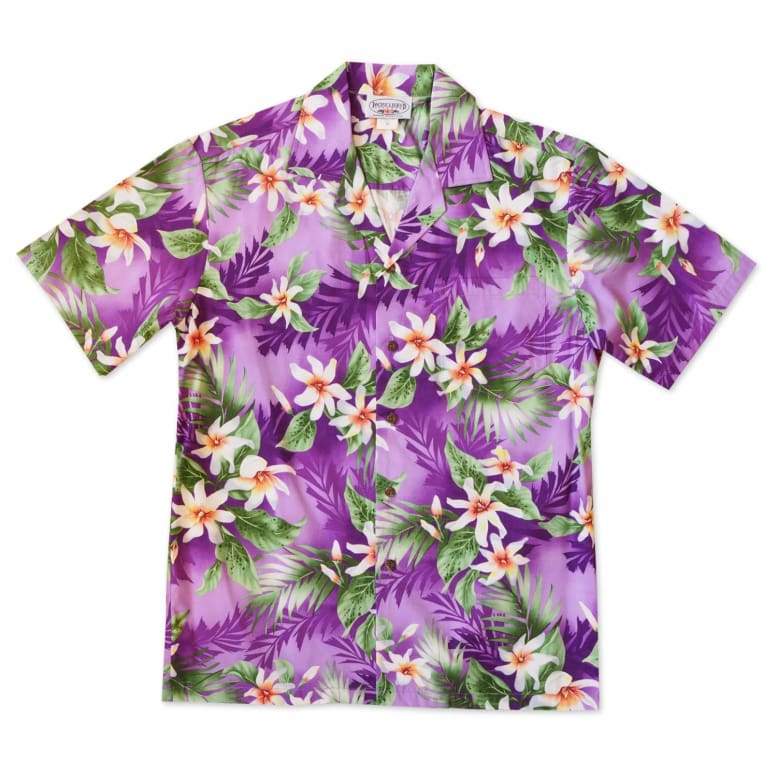 Waikele Purple Hawaii Cotton Shirt Ha71465