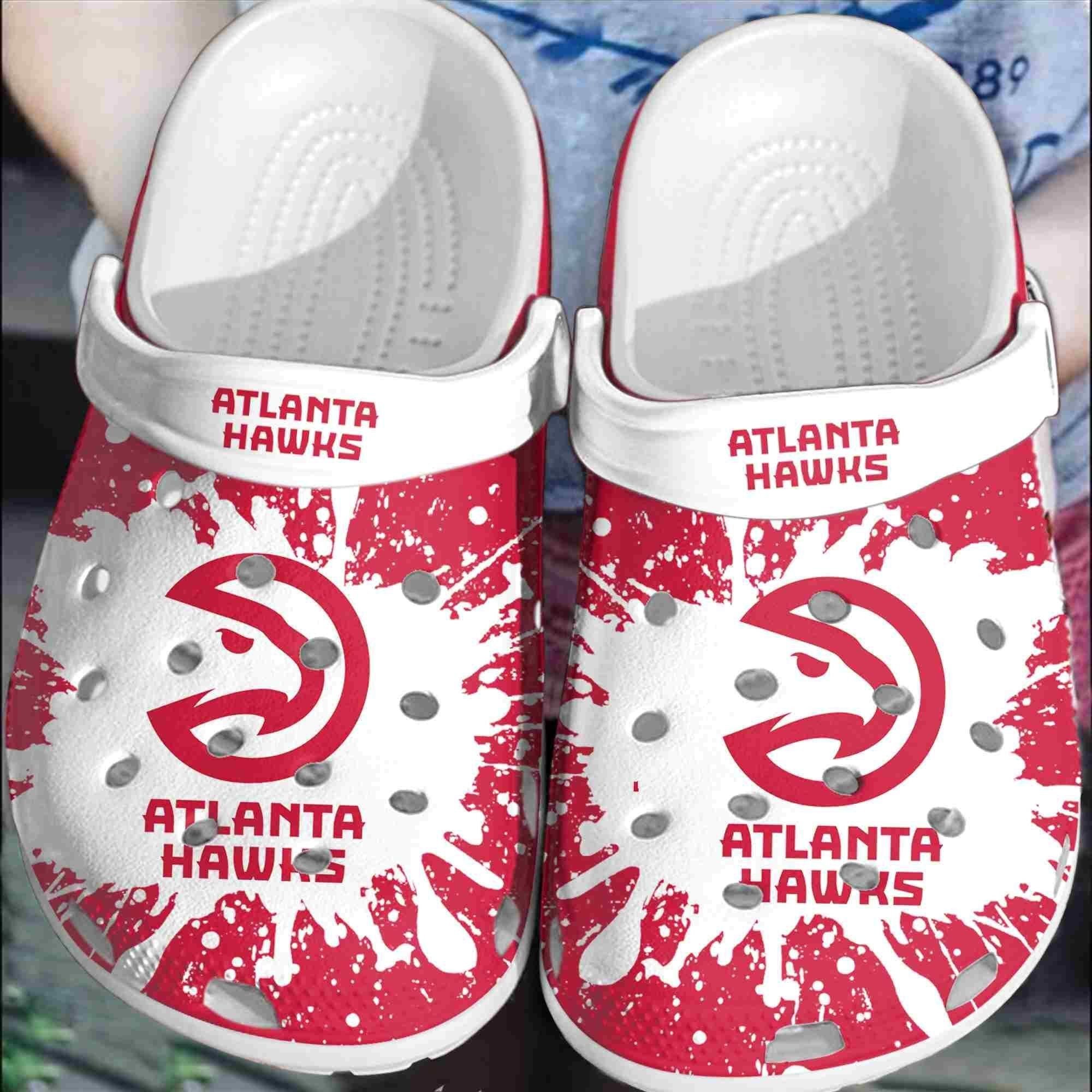 Atlanta Hawks Basketball Club Crocss Clogs Crocband Shoes Comfortable For Men Women