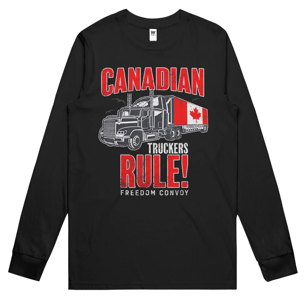 Canadian Trucker Rule Freedom Convoy 2022 Long Sleeve T Shirts