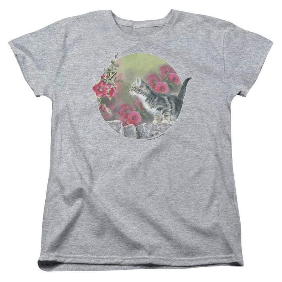 Wild Wings Kitten Flowers Women’s T-Shirt