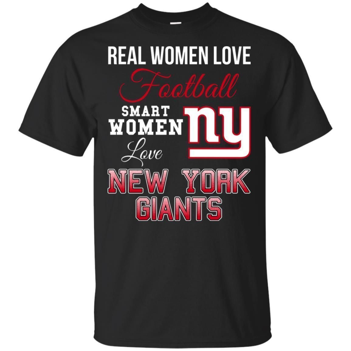 Real Women Love Football Smart Women Love New York Giants Team T-Shirt PT06