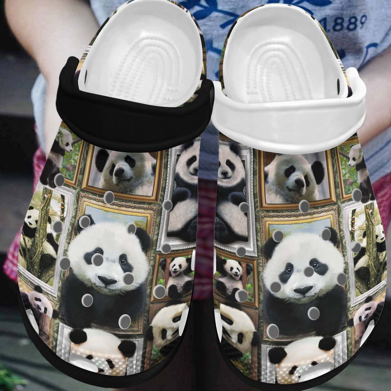 Panda Personalized Clog, Custom Name, Text, Color, Number Fashion Style For Women, Men, Kid, Print 3D Panda Lover