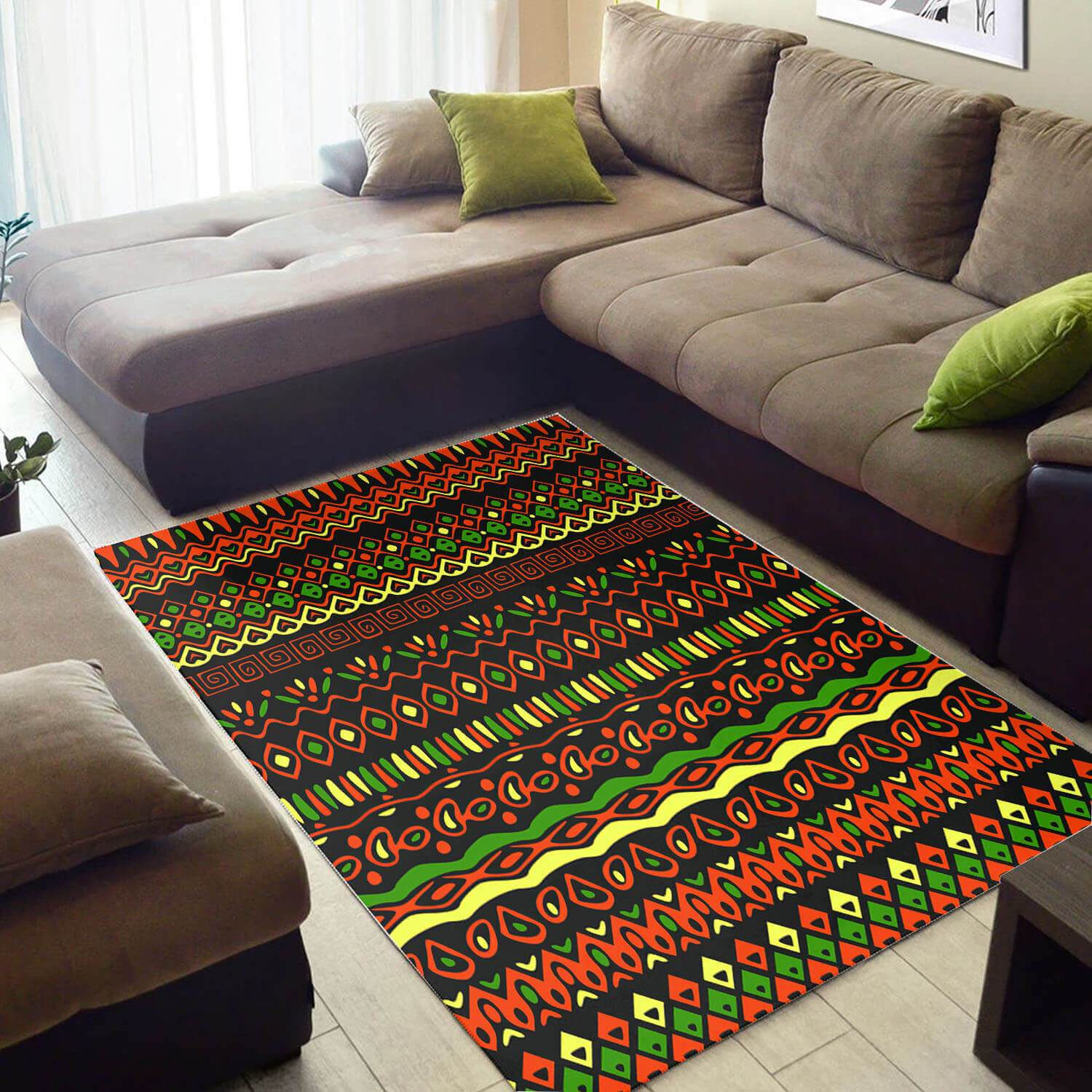 Trendy African Rug Cute African Afrocentric Art African Large Rug African Themed Home Decor BPS3420