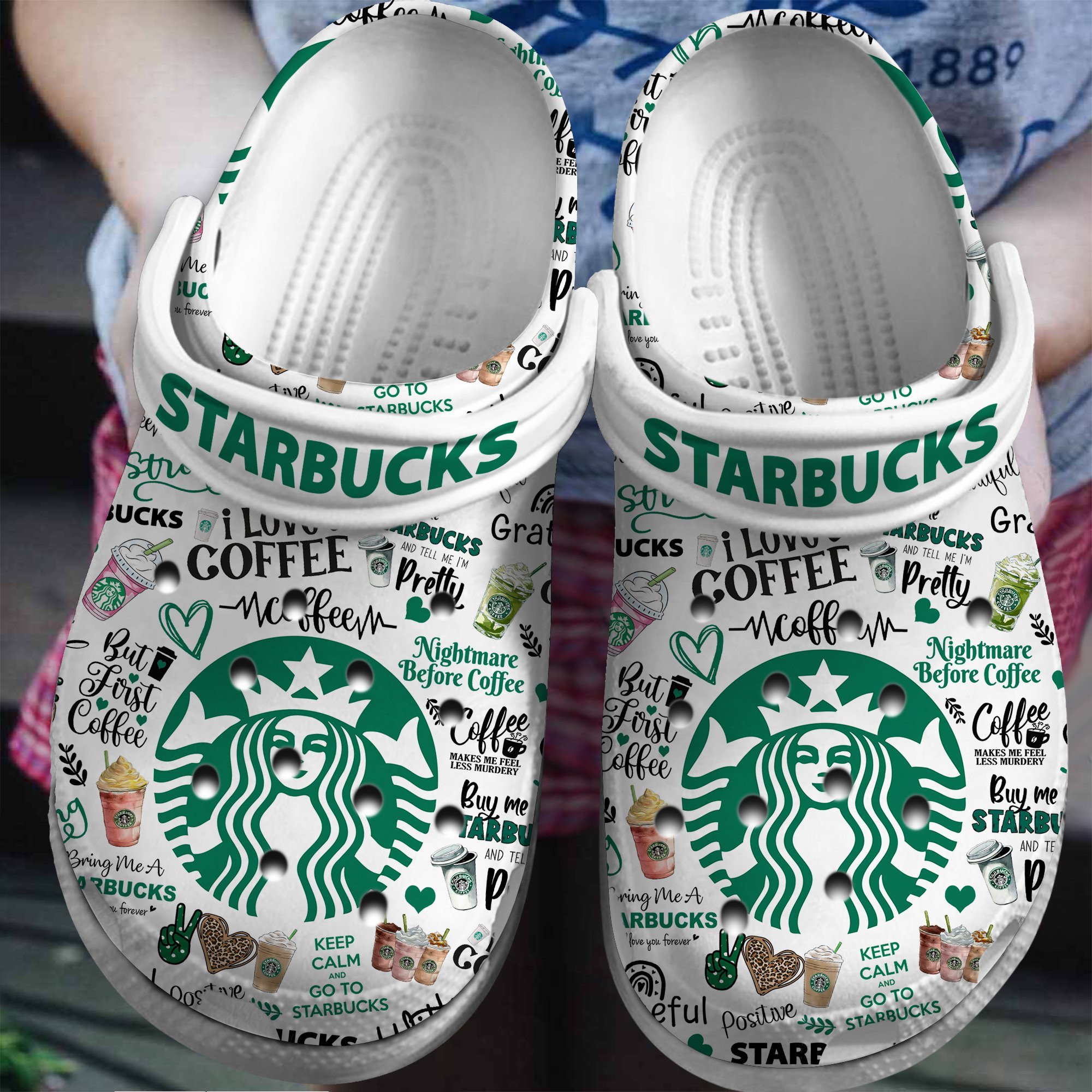 Starbucks Crocs Crocband Clogs Shoes Comfortable For Men Women and Kids 11