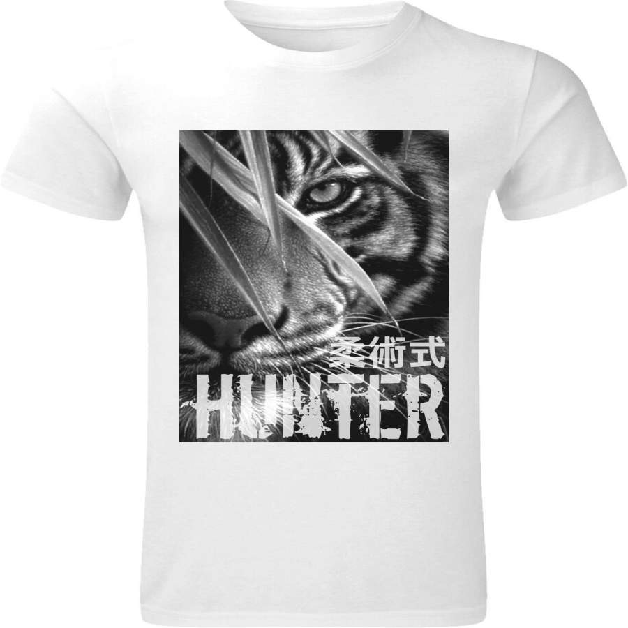 Tiger Hunter Animal Kanji Wild Graphic Fashion Mesn T Shirt