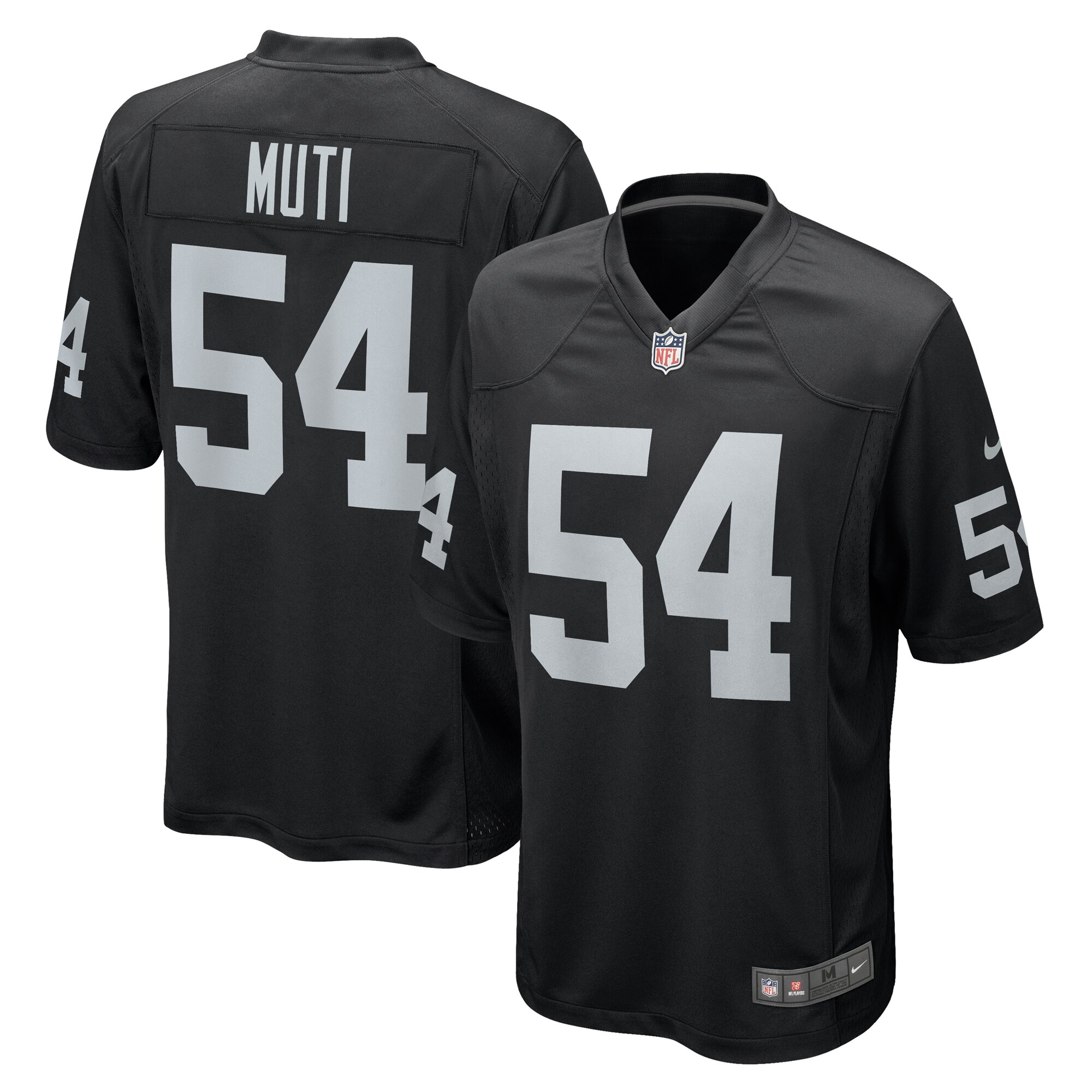 Netane Muti Las Vegas Raiders Team Game Jersey – Black