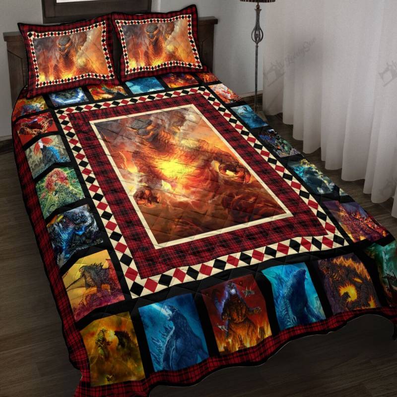 THE5039 godzilla Quilt Bed Set - SewingCode