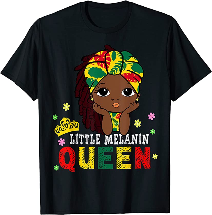 Juneteenth Melanin Black Queen Afro Strong Black American T-Shirt