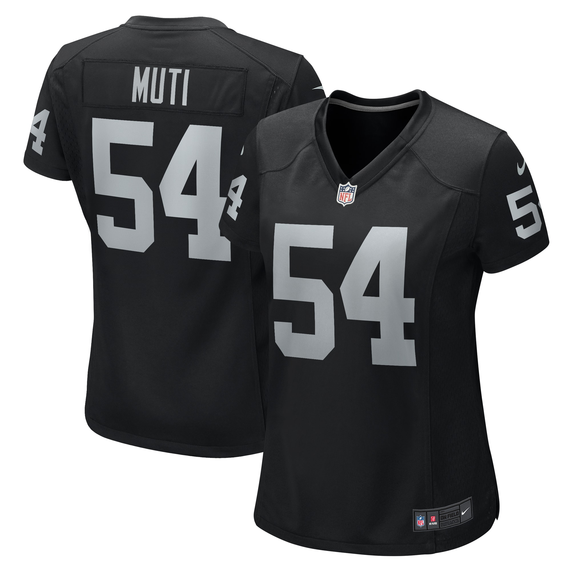 Women’s Las Vegas Raiders Netane Muti  Black Team Game Jersey