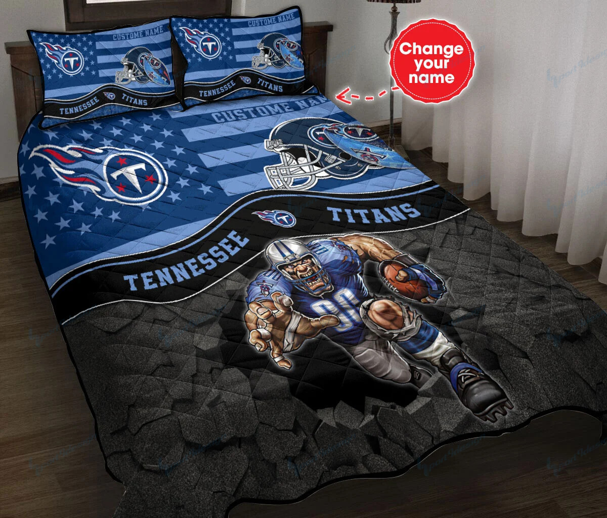 Tennessee Titans Personalized Quilt Set Bg31