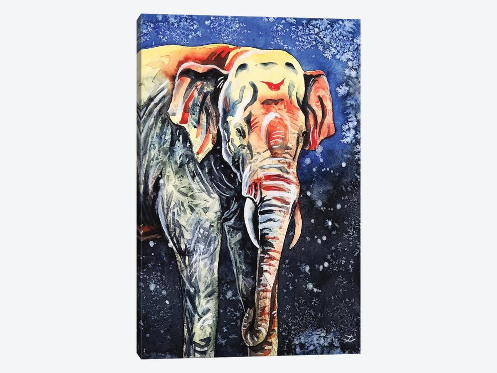 Night Elephant Canvas Poster 8″x12″ 12×18″ 18″x26″ 24″x36″ 30″x45″