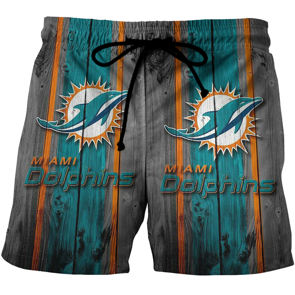 Miami Dolphins Logo 3 3D All Over Print Summer Beach Hawaiian Short