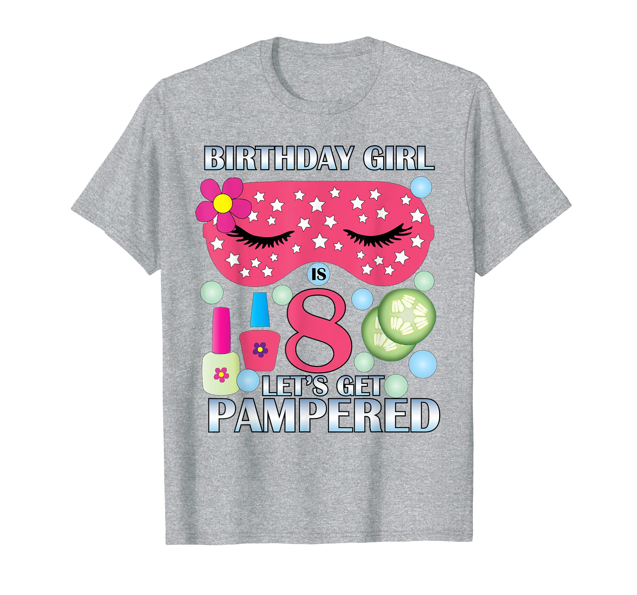 Spa Birthday Party Themed Birthday Tshirt Girls Age 8