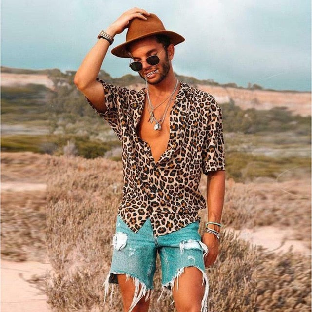 Men’s Leopard Short Sleeve Shirt