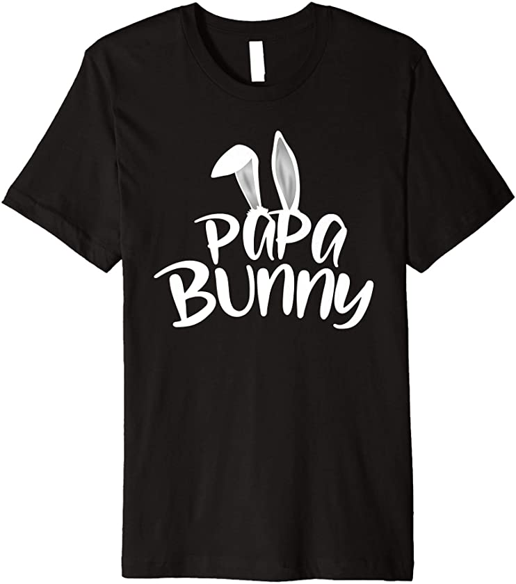 Papa Bunny Funny Easter Family Matching Couples Gift For Men Premium T-Shirt