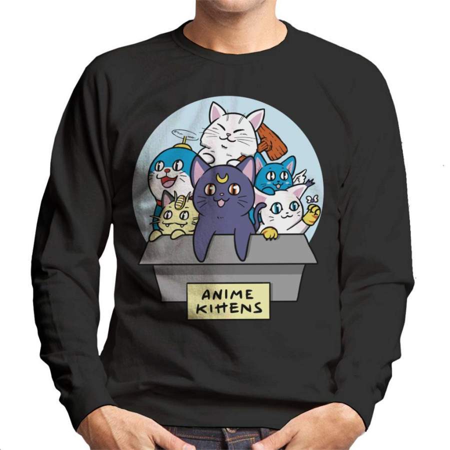 Anime Kittens In A Box Men’s Sweatshirt