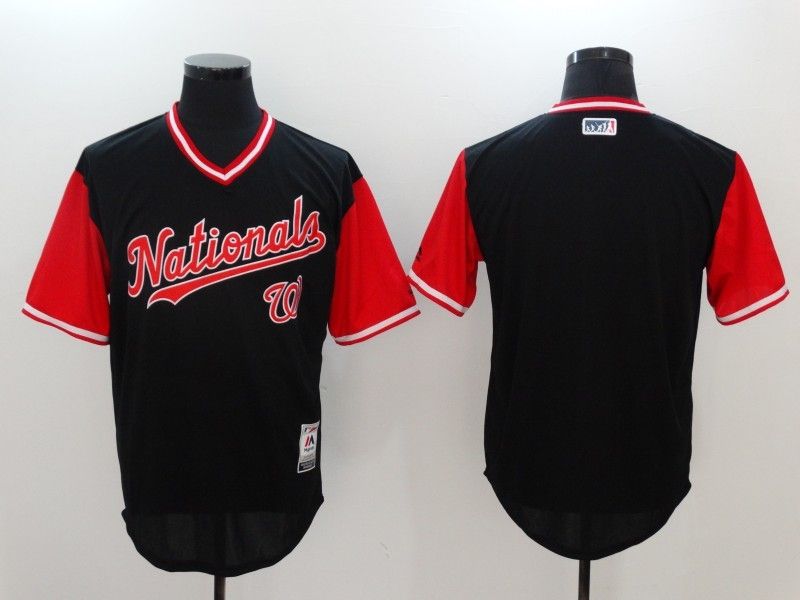 Washington Nationals Personalized Custom Nickname Edition Black Jersey