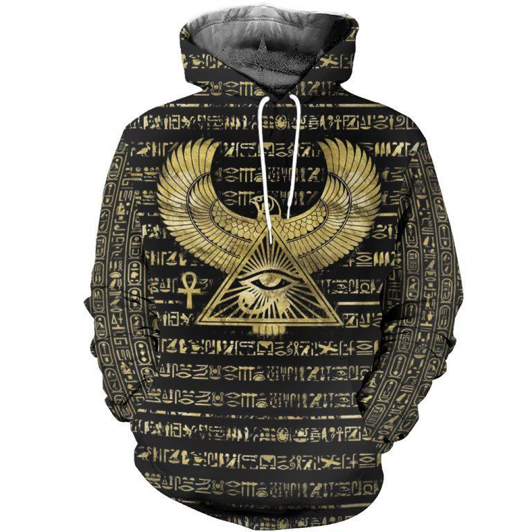 3D Printed Egyptian Eye Of Horus And Hieroglyphs Clothes Ta010