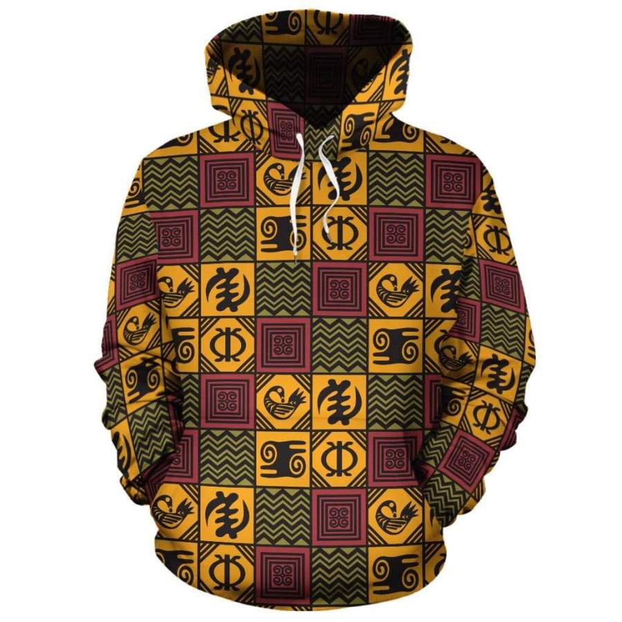 Adinkra Fabric All-over Hoodie