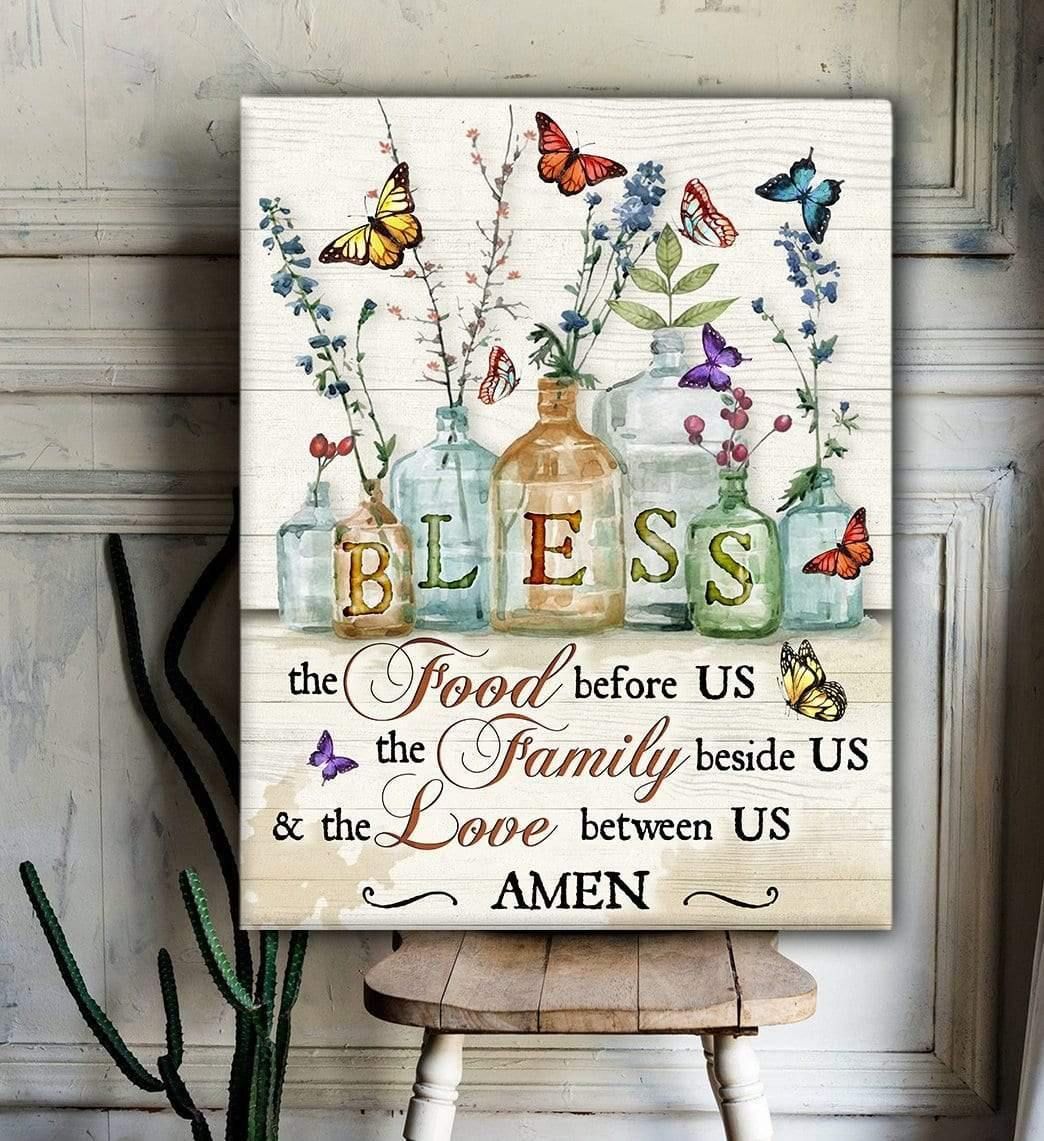 Canvas – Butterfly – Bless Wall Art Canvas  – Home Canvas – Anniversary, Birthday, Christmas Gift