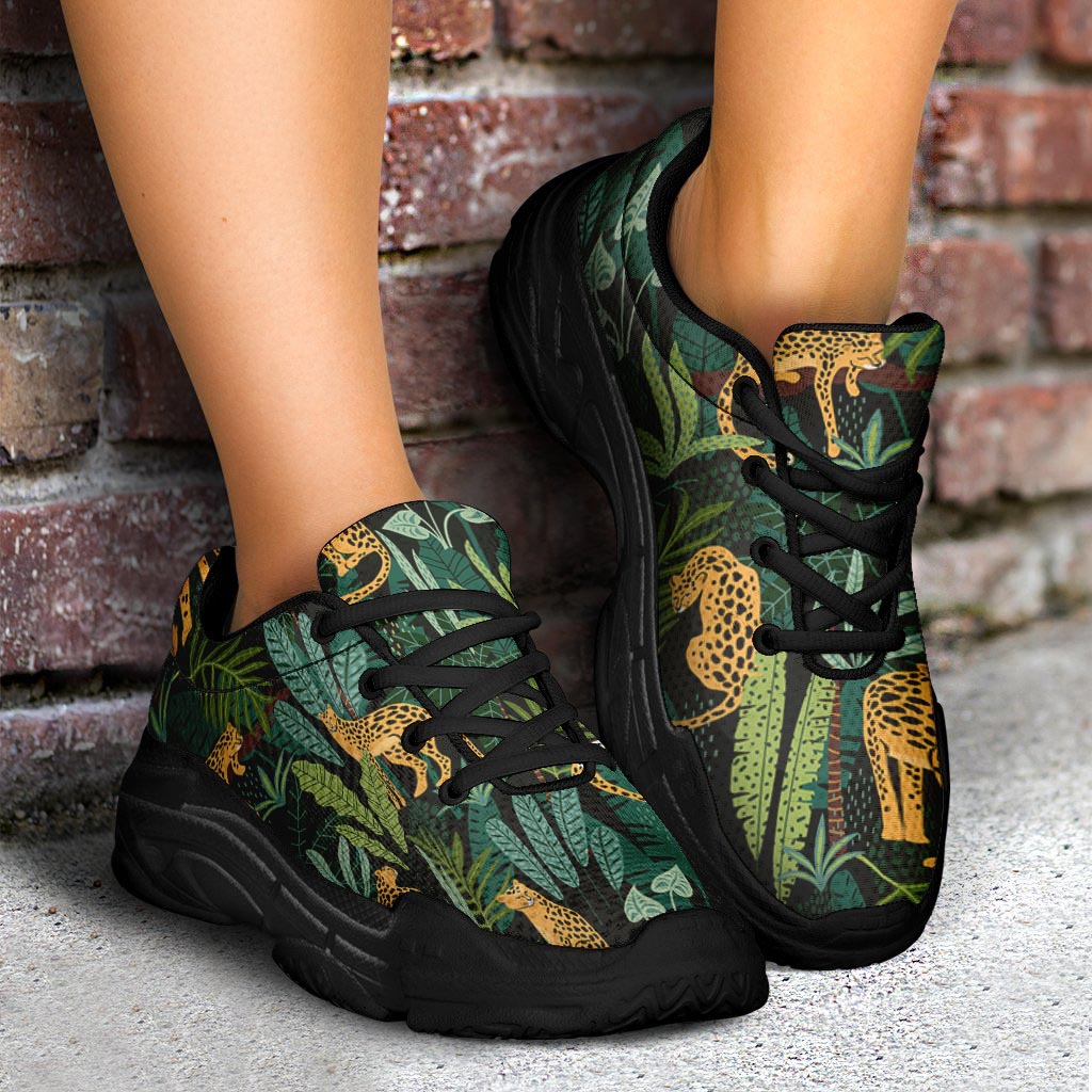 Tropical Leopard Hawaiian Print Chunky Sneaker