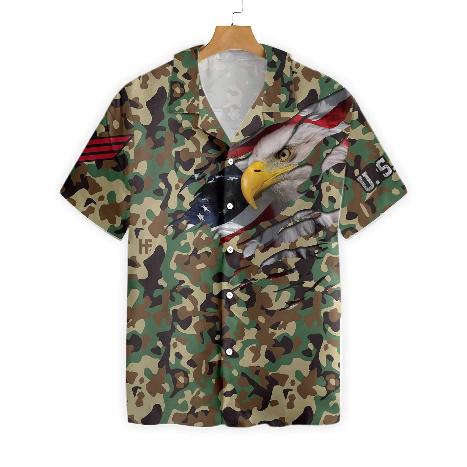 Veteran Proud Us Woodland Camouflage 1401 Hawaii Shirt Ha39363