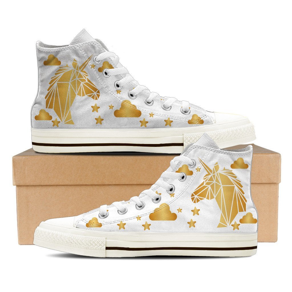 Gold Unicorn High Top Shoeswomen'S  High Top Shoess