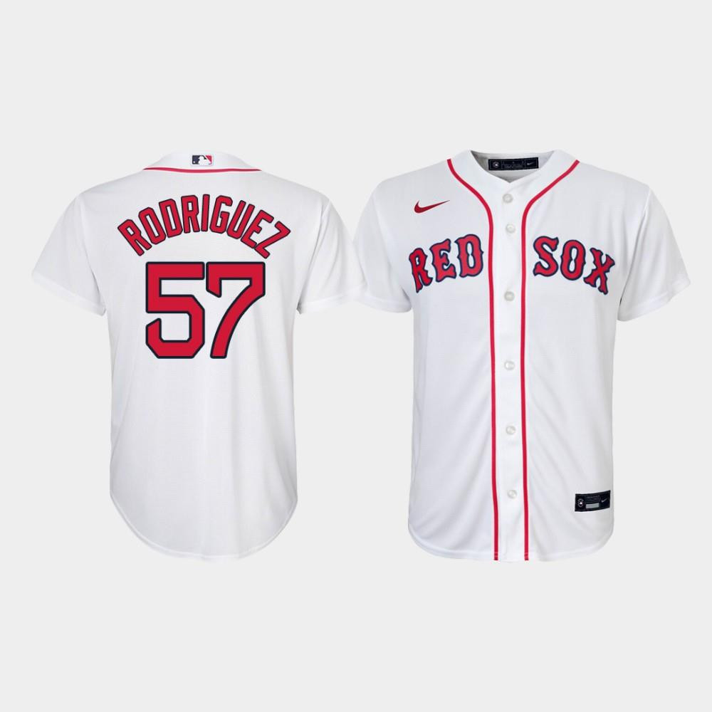 Youth Boston Red Sox Eduardo Rodriguez 57 White Home Jersey