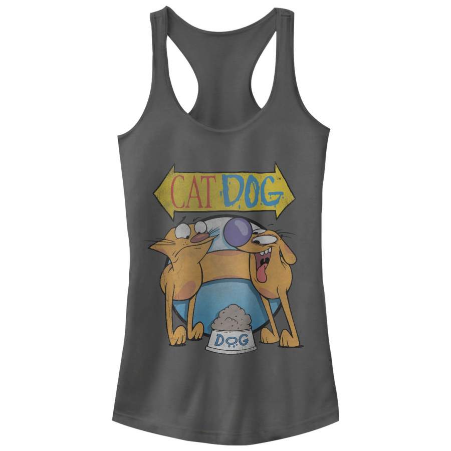 CatDog Junior’s Food Fight  Racerback Tank