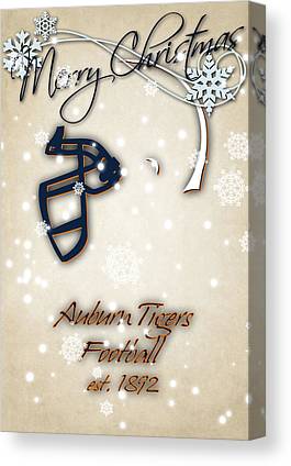 Auburn Tigers Christmas Card 2 Joe Hamilton Canvas Print