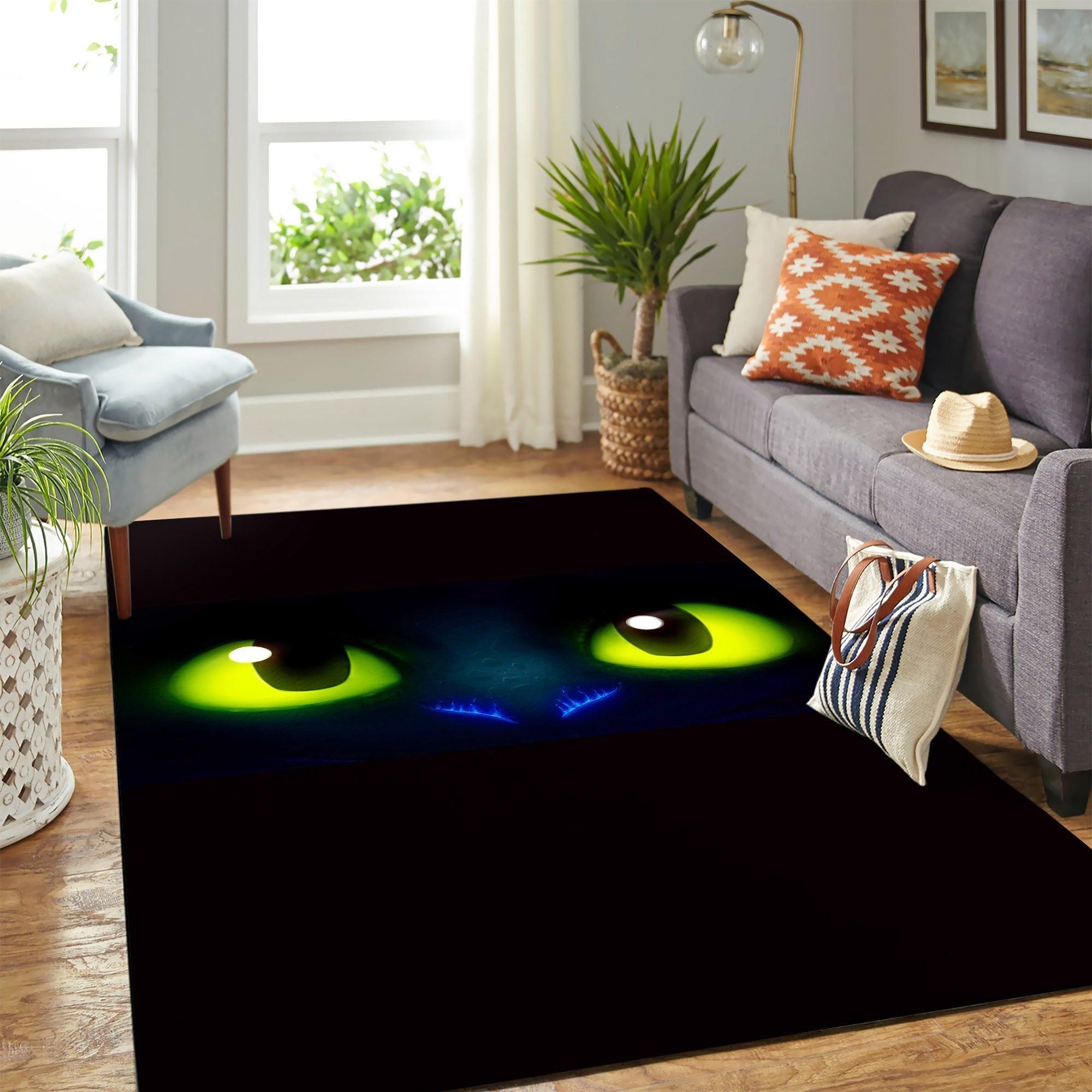 Cute toothless eyes Area Rug Geeky Carpet – home decor – Bedroom Living Room decor