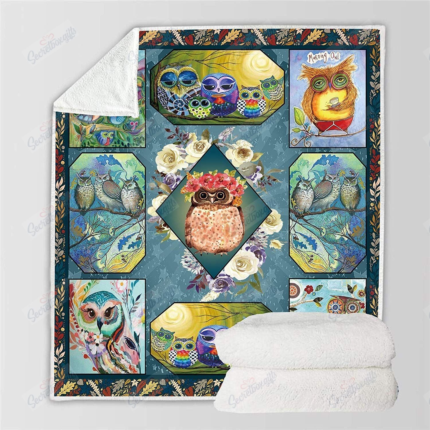 Owl Flowers Yq2201550Cl Fleece Blanket