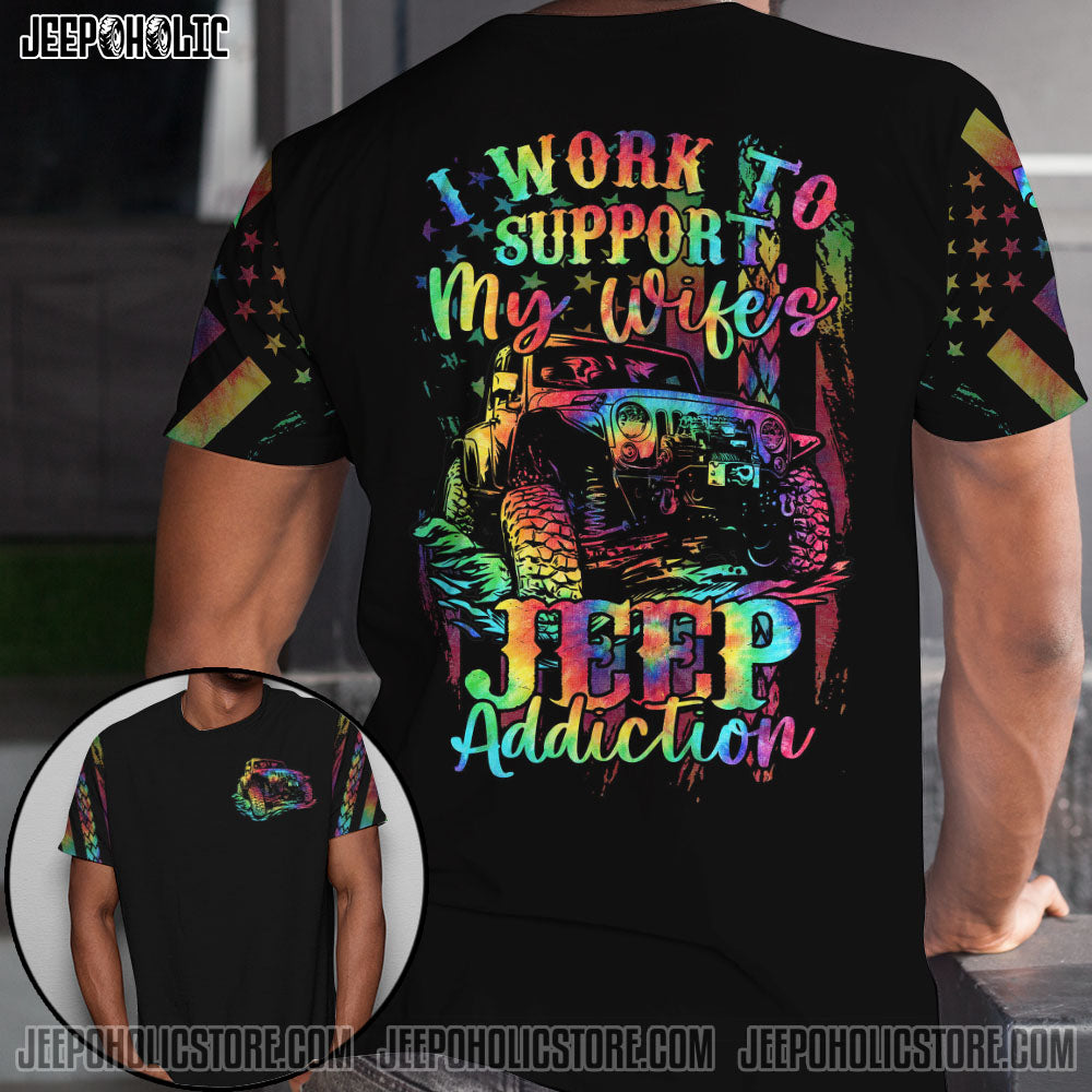 I Work To Couple Jp Tie Dye All Over Print – Tltr0701222Ki