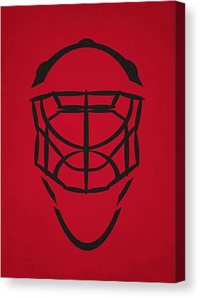 Chicago Blackhawks Goalie Mask Joe Hamilton Canvas Print