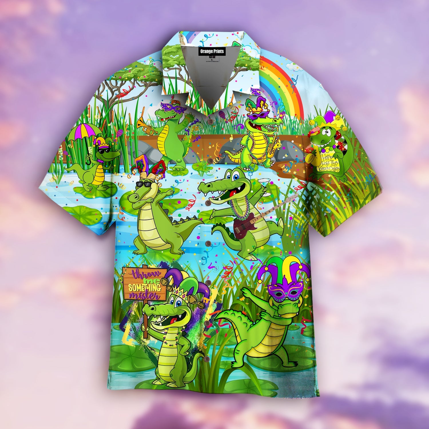 Mardi Gras Alligator Hawaii Shirt For Men Women Adult Ha41679