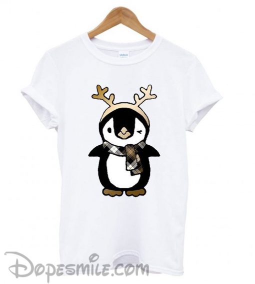 Penguin and Antler Christmas Holiday T shirt